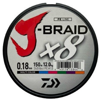 Upredenica Daiwa J-Braid X8 Multicolor 150m