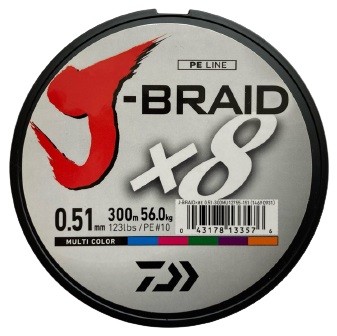 Upredenica Daiwa J-Braid X8 Multicolor 300m