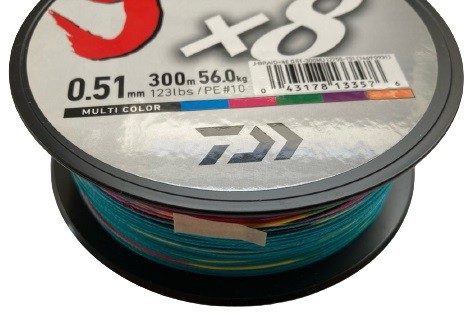 Upredenica Daiwa J-Braid X8 Multicolor 300m