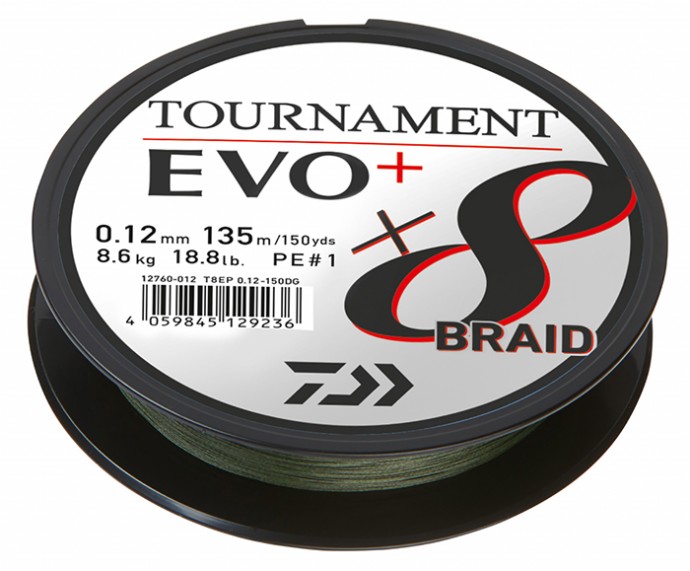 Upredenica Daiwa Tournament X8 Braid Evo+ Dark Green 135m