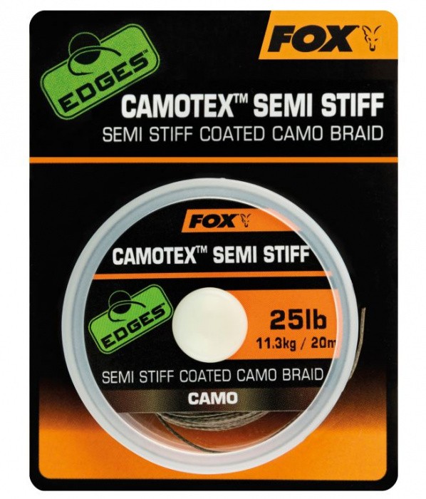 Upredenica Fox Edges Camotex Semi Stiff Coated Camo Braid 20m