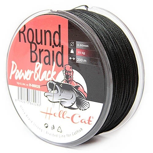 Upredenica Hell-Cat Round Braid Power Black 200m
