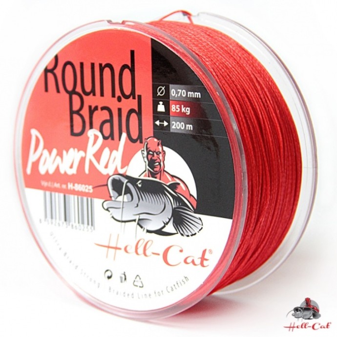 Upredenica Hell-Cat Round Braid Power Red 200m