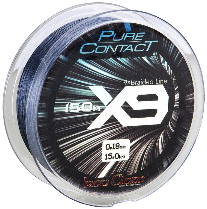 Upredenica Iron Claw K-Pure Contact X9 siva 150m