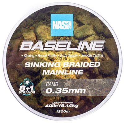 Upredenica Nash Baseline Sinking Braid Camo 1200m