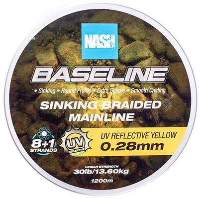 Upredenica Nash Baseline Sinking Braid UV Yellow 1200m