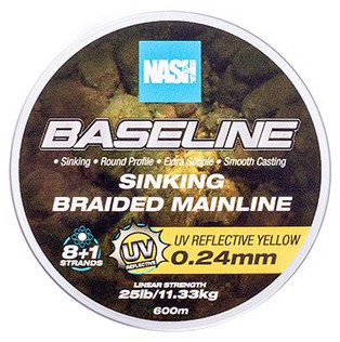 Upredenica Nash Baseline Sinking Braid UV Yellow 600m
