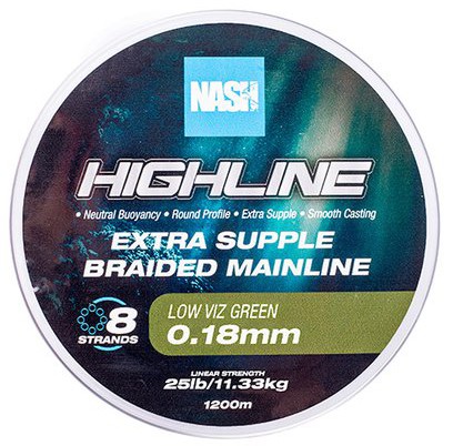 Upredenica Nash Highline Extra Supple Braid Green 1200m