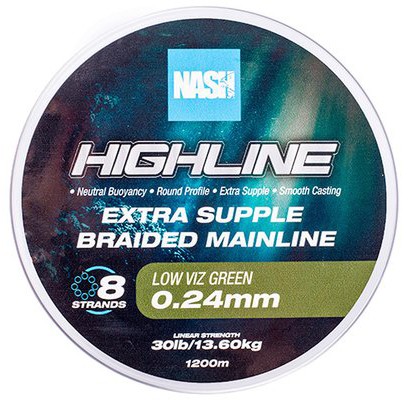 Upredenica Nash Highline Extra Supple Braid Green 1200m