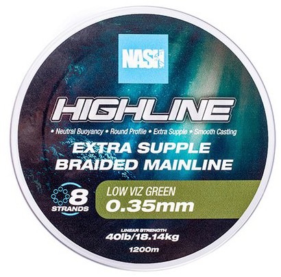 Upredenica Nash Highline Extra Supple Braid Green 1200m