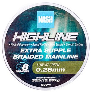 Upredenica Nash Highline Extra Supple Braid Green 600m
