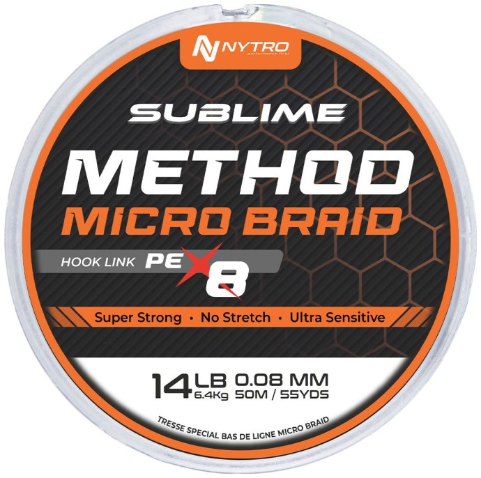 Upredenica Nytro Sublime PE-X8 Method Microbraid Hook Link 0,08mm 50m