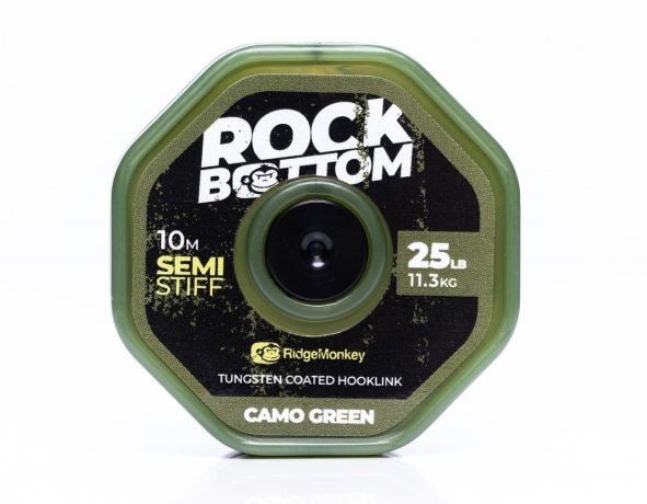 Upredenica RidgeMonkey RM-Tec Rock Bottom Tungsten Coated Semi Stiff 25lb 10m