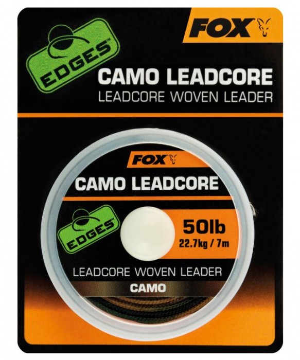 Upredenica s olovnom jezgrom Fox Edges Leadcore Woven Leader Camo 50lb