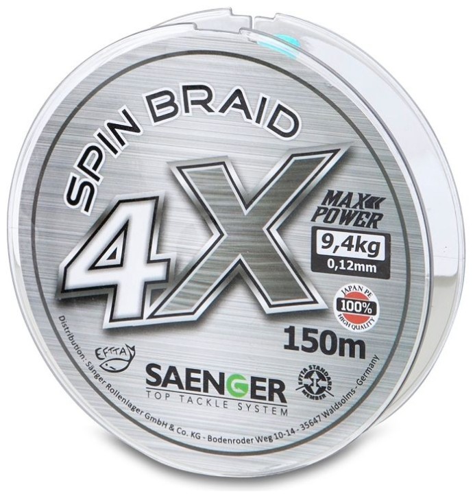 Upredenica Saenger 4X Spin Braid siva 150m