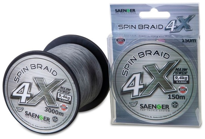 Upredenica Saenger 4X Spin Braid siva 150m