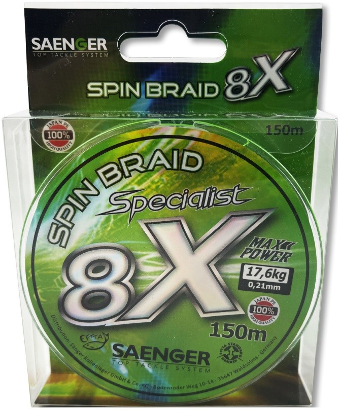 Upredenica Saenger 8X Specialist Spin Braid Zelena 150m