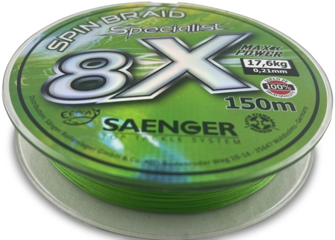 Upredenica Saenger 8X Specialist Spin Braid Zelena 150m