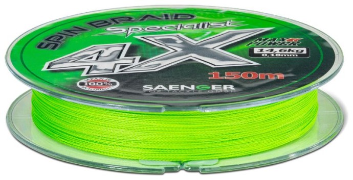Upredenica Saenger Specialist Spin Braid 4X 150m Fluo Green