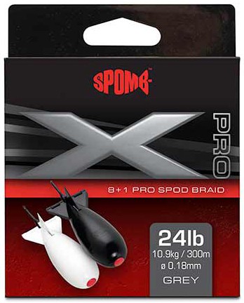 Upredenica Spomb X Pro Braid Grey 8+1 300m 0,18mm/24lb