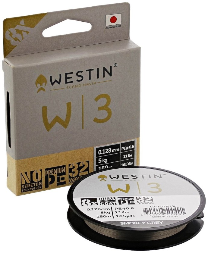 Upredenica Westin W3 8-Braid Smokey Grey 150m