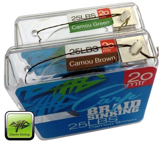 Upredenica za predveze Giants Fishing Carp Braid Sinking 20m Camou Brown