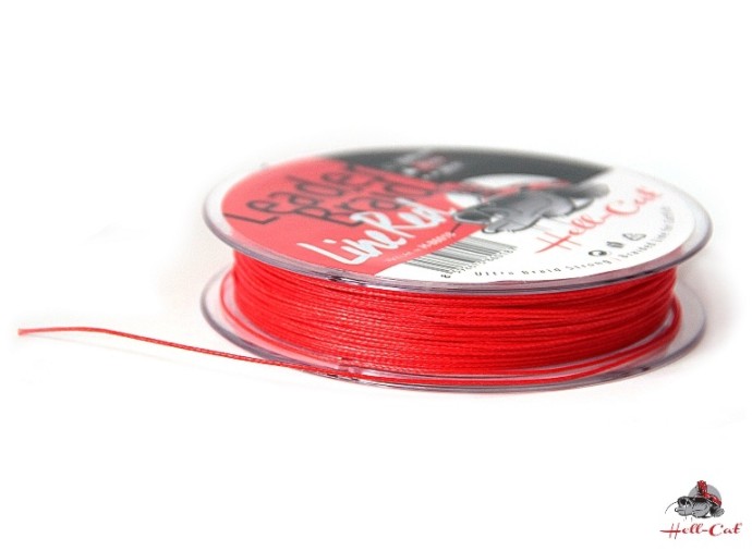 Upredenica za predveze Hell-Cat Leader Braid Line Red 20m