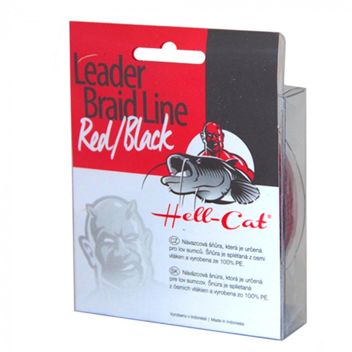 Upredenica za predveze Hell-Cat Leader Braid Line Red/Black 20m