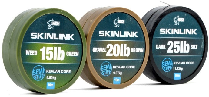 Upredenica za predveze Nash Skinlink Semi Stiff Weed 10m