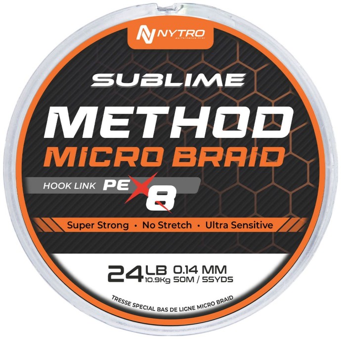 Upredenica za predveze Nytro Sublime PE-X8 Method Microbraid 50m 0,14mm