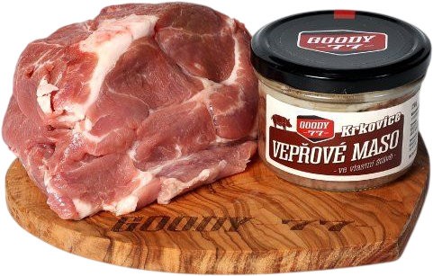 Vepřové ve vlastní šťávě GOODY 77 Krkovice 170g
r