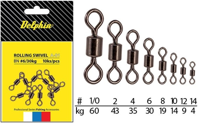 Vrtilica Delphin Rolling Swivel A-01