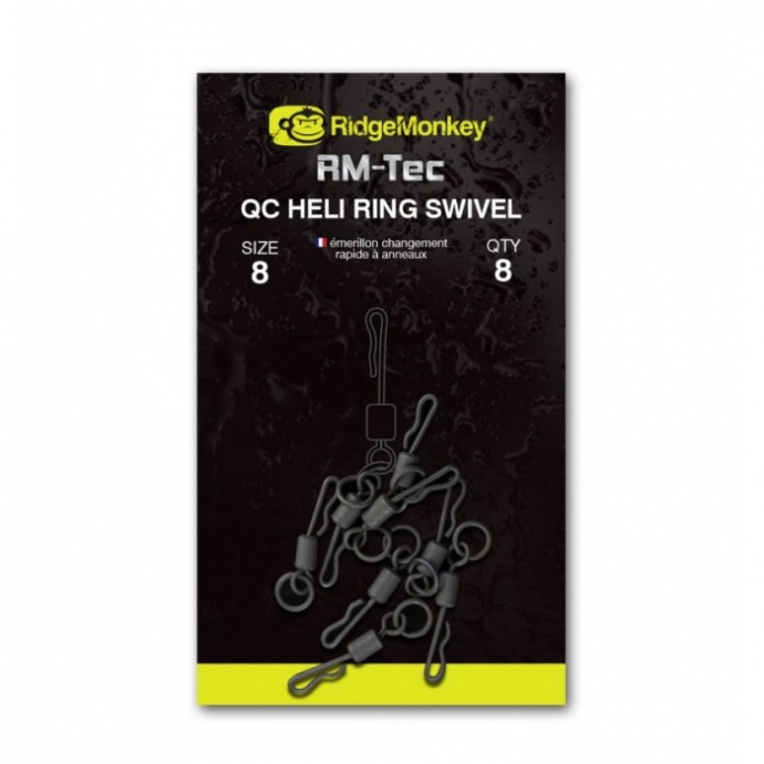 Vrtilica s Prstenom RidgeMonkey RM-Tec Quick Change Heli Ring Swivel
