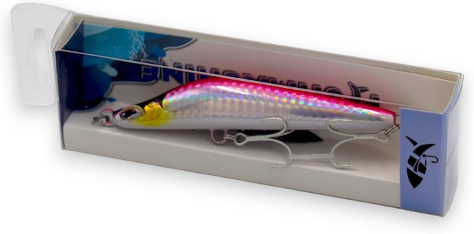 Wobler Fishmachine Stickbait Longcaster Ružičasta Potonula 10,5cm 40gr