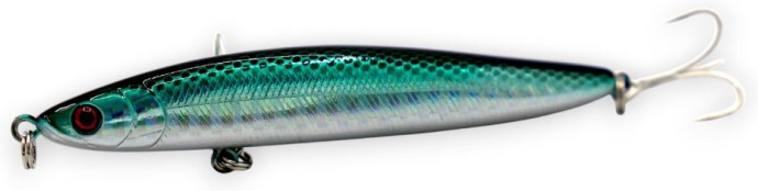 Wobler Fishmachine Stickbait Shorebeater Zelená Potápivý 10,5cm 15gr