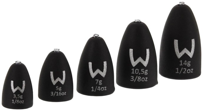 Wolframova Olova Westin Tungsten Bullet Weights Matte Black