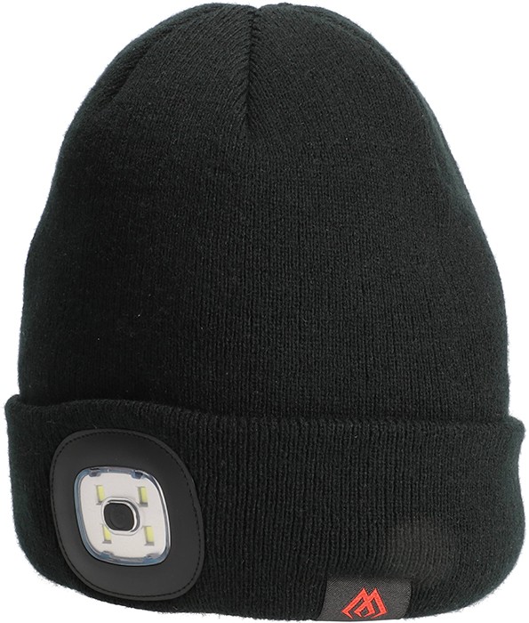 Zimska kapa sa svjetlom Mikado LED Beanie crna