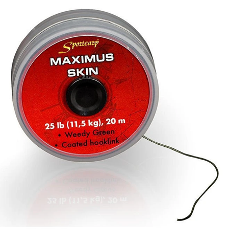 Ztužená Šňůrka Sportcarp Maximus Skin 20m Weedy Green 25lb 11,3kg