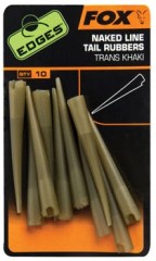 10 kom - Prevlačenja Fox Naked Line Tail Rubbers Trans Khaki