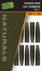 10 kom - Prevleke Fox Edges Naturals Power Grip Tail Rubbers Veličina 7