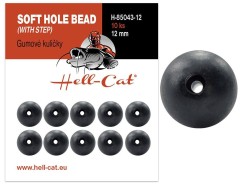10kom Gumeni Stoperi Soft Hole Bead Hell-Cat 12mm