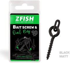 10kom - Svrdlo s prstenom Zfish Bait Screw & Oval Ring