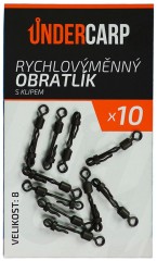 10kom - Vrtilica s Kopčom UnderCarp Brzoizmjenjiva vrtilica s kopčom Veličina 8