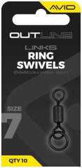 10kom - Vrtilica S Prstenom Avid Outline Ring Swivel Veličina 7