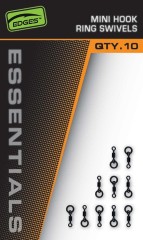 10kom - Vrtilice s prstenom Fox Edges Mini Hook Ring Swivels