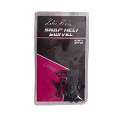 10ks - Brzo otpuštajuća Karabina LK Baits Snap Heli Swivel Veličina 4