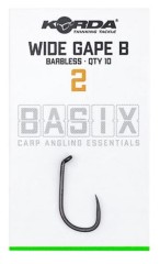 10ks - Háček Korda Basix Wide Gape Hooks Barbless