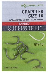 10ks - Háček Korum Grappler Hooks Barbed Velikost 10