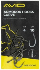 10ks - Háčik Avid Carp Armorok Hooks Curve Barbed