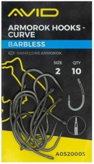 10ks - Háčik Avid Carp Armorok Hooks Curve Barbless